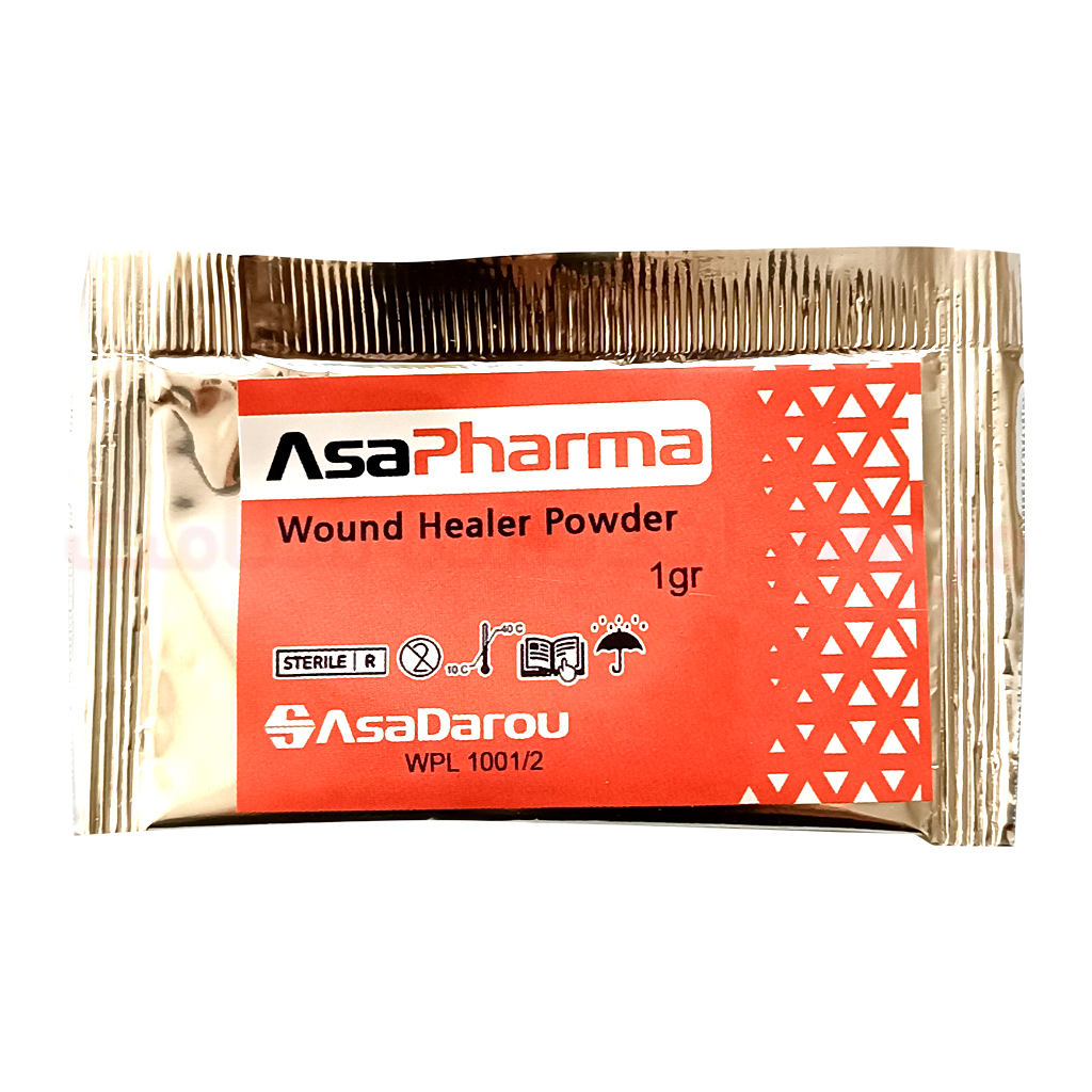 پودر ترمیم زخم آسافارما 2 گرمی کلینیک زخم مشهد پودر ترمیم زخم آسافارما