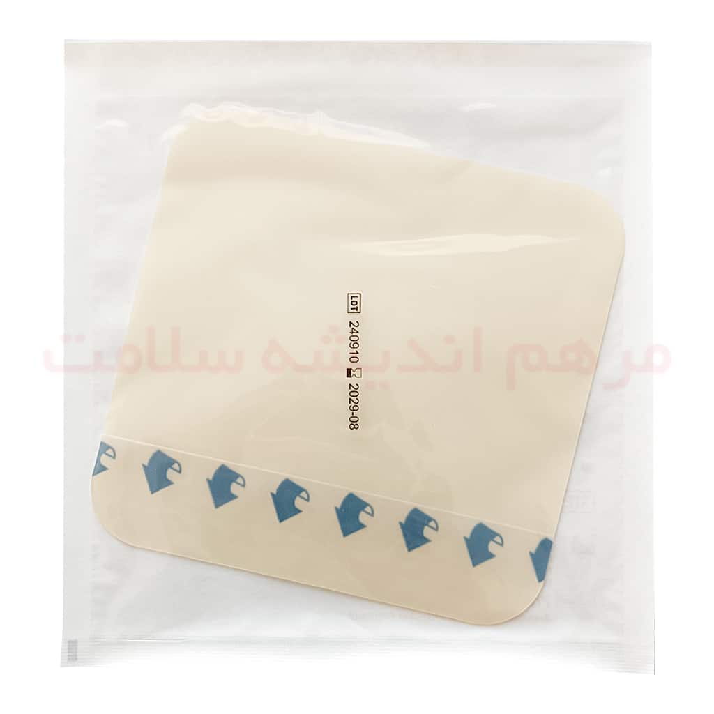 پانسمان هیدروکلوئید روسین ابعاد 15x15 سانتی متر کلینیک زخم مشهد پانسمان هیدروکلوئید روسین